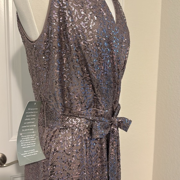 Lilac Metallic Halter Style Formal - Picture 10 of 11